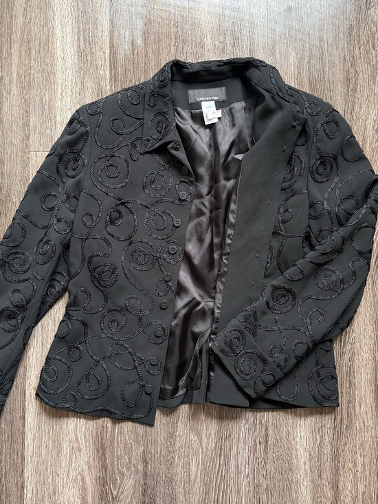 Jones New York Jackets & Blazers - Jones New York Black Embellished Women's Blazer
